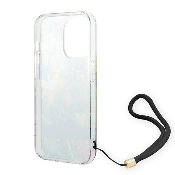 Case GUESS Apple iPhone 14 Pro Max Flower Strap Blue Hardcase