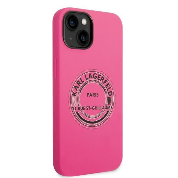Hülle KARL LAGERFELD Apple iPhone 14 Plus Silikon RSG Rosa Hartcase