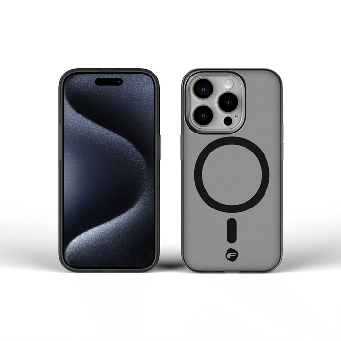 Etui na iPhone 16 PLUS Forcell F-Protect Levels Dual Layer 4D technology zgodny z MagSafe Military Drop-Test smoky black