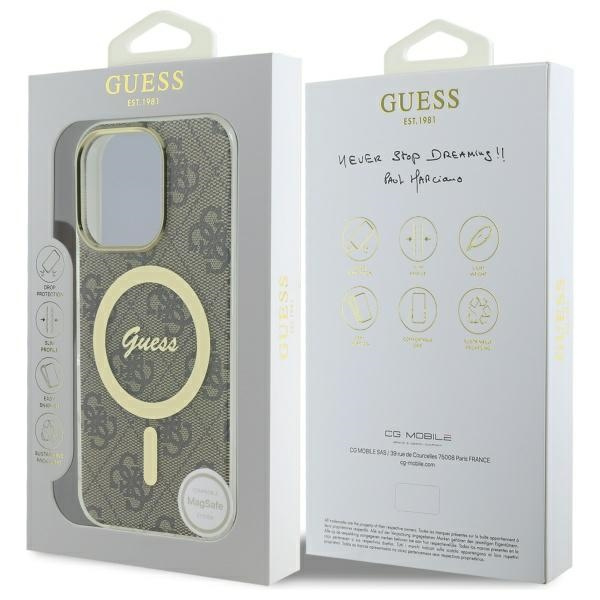 Guess GUHMP16XH4STW iPhone 16 Pro Max 6.9" brązowy/brown hardcase IML 4G MagSafe