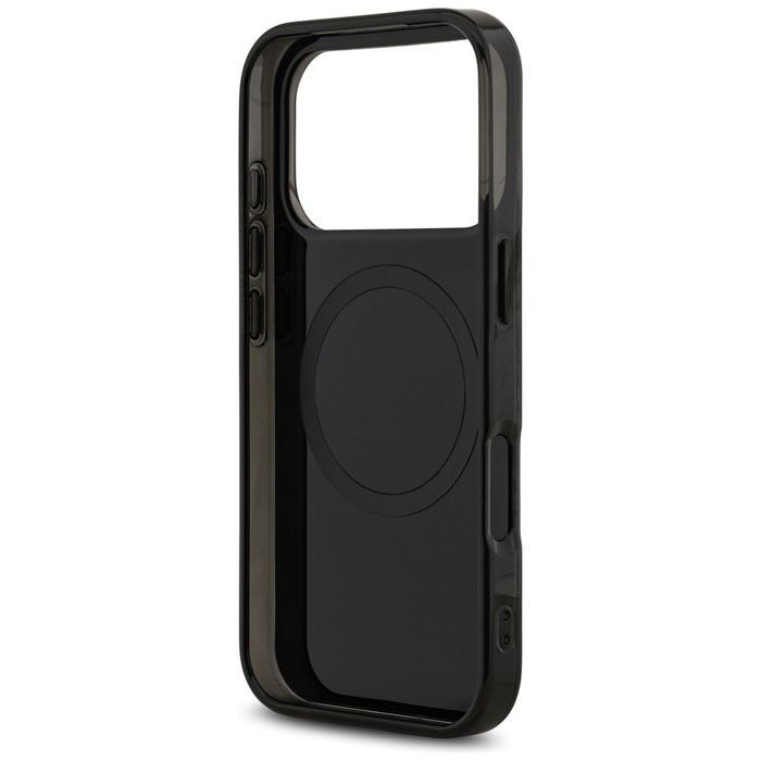 Etui AMG Double Layer Transparent Rhombs MagSafe do iPhone 17 Pro czarny/czerwony