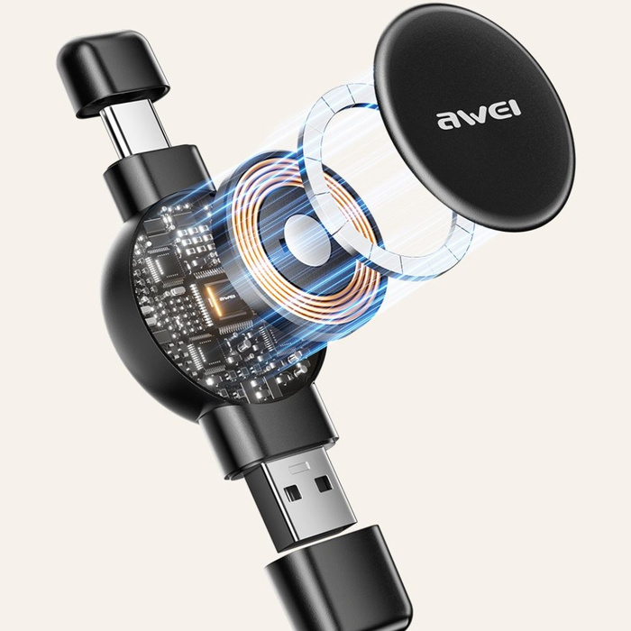 AWEI ład. do zegarka Apple/Samsung Watch W26 czarny/black