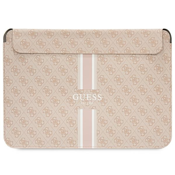 Guess Sleeve GUCS14P4RPSP 14" rosa/ rosa 4G Stampato a righe
