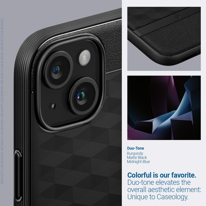 Hülle Caseology Parallax Mag MagSafe iPhone 15 MATTE Schwarz Case
