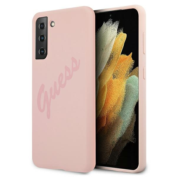 Coque GUESS Samsung Galaxy S21 Plus Script Vintage GUHCS21MLSVSPI Pink Hardcase