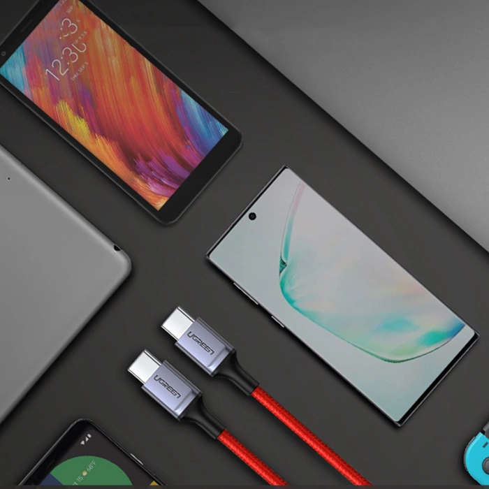 Ugreen US294 USB-C 2.0 / USB-C 2.0 3A kabel - červený