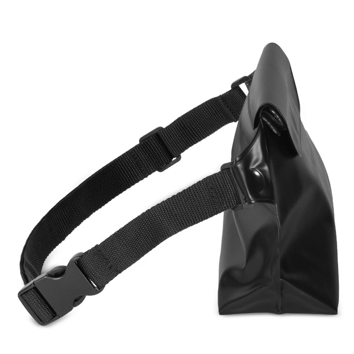 Bolsa impermeable de PVC / riñonera - negro