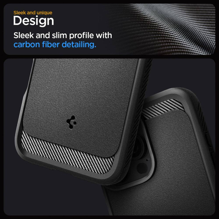 Funda Spigen Rugged Armor Mag MagSafe iPhone MATTE 16 Pro Negro