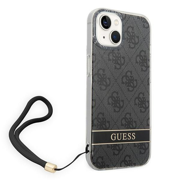 Guess GUOHCP14MH4STK iPhone 14 Plus 6,7" schwarz/schwarz hartcase 4G Print Strap