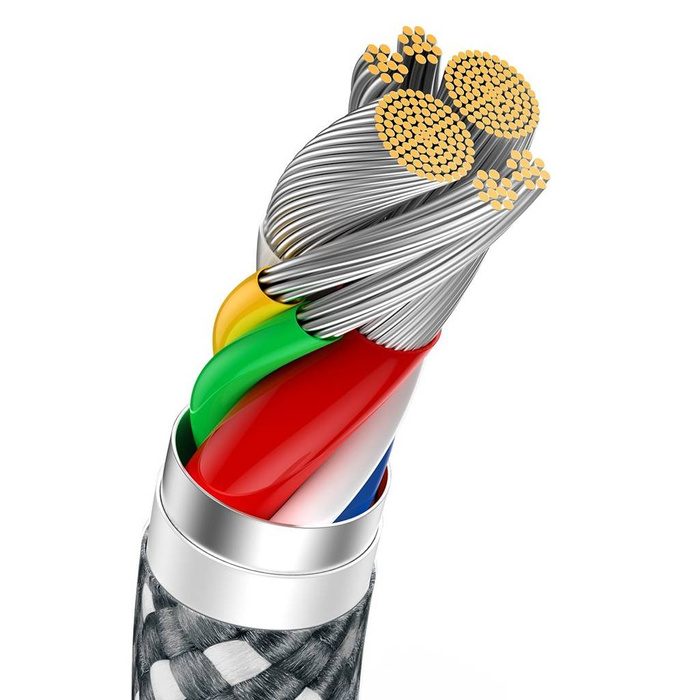 Baseus Dynamic Series Cavo dati a ricarica rapida da tipo C a tipo C 100 W 2 m grigio ardesia