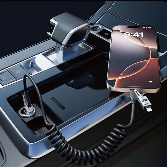 Dudao L20 Pro 4-in-1 USB-A / USB-C - Lightning / USB-C Cable - Black