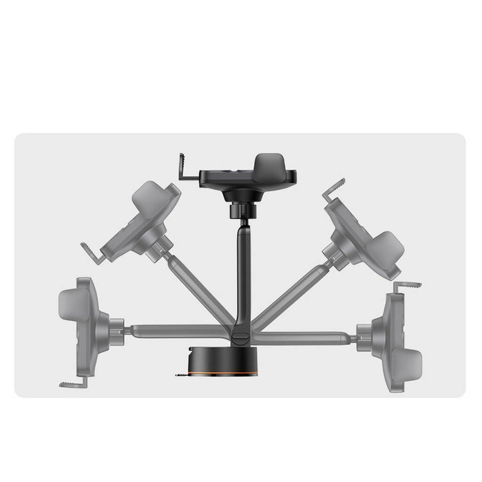 Baseus Wisdom caricatore a induzione supporto per telefono da auto sul cruscotto (ventosa) nero