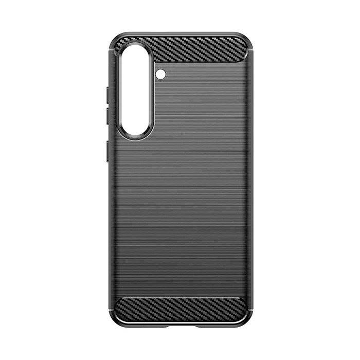 Pouzdro pro Carbon Case Samsung Galaxy S24+ flexibilní silikonový karbonový kryt - černý