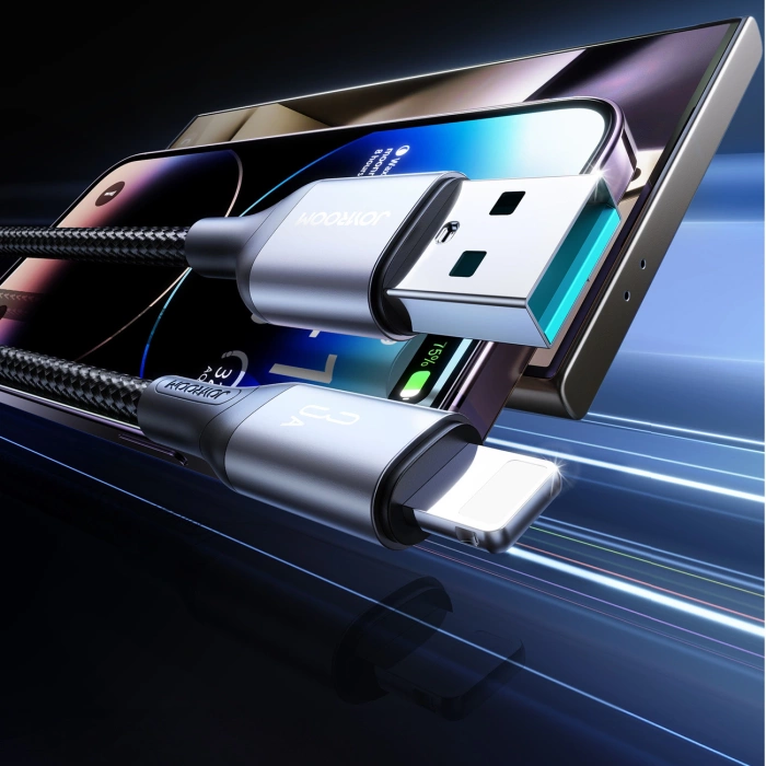 Joyroom S-A28 Flash Series 3A USB-A - Lightning Kabel 1m - schwarz