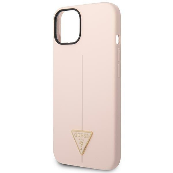 Hülle Guess iPhone 14 6.1" rosa/rosa hartcase Silikon-Dreieck