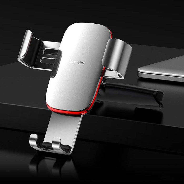 Baseus Metal Age Gravity Car Mount Metal Gravity Car Mount para ranura para CD Plata (SUYL-J0S)