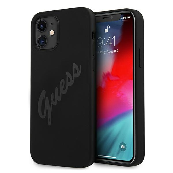 Case GUESS Apple iPhone 12 Mini Script Vintage Black Hardcase