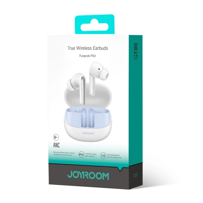 Joyroom Funpods JR-FN2 In-Ear-TWS-Kopfhörer mit Bluetooth 5.4, ANC-Funktion und IP54-Schutz – Weiß