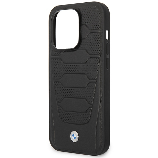 Coque BMW BMHCP14X22RPSK iPhone 14 Pro Max 6.7" noir/noir Sièges en cuir Motif