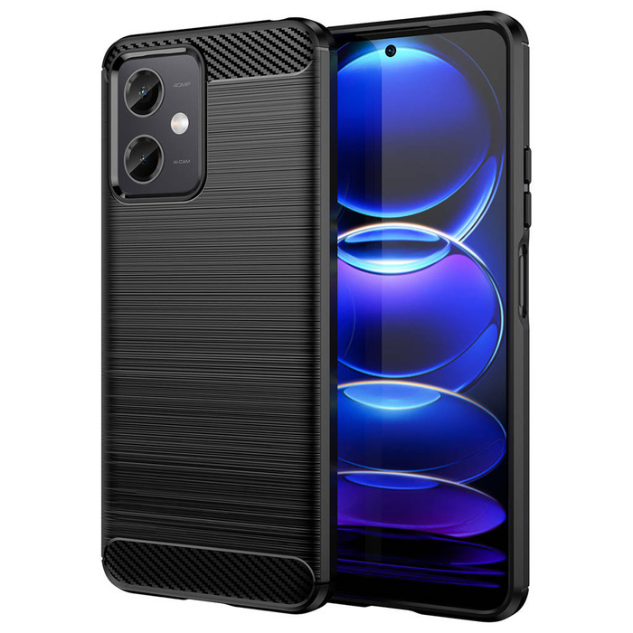 Coque Carbone pour Xiaomi Poco X5 5G / Redmi Note 12 5G coque carbone silicone souple noir