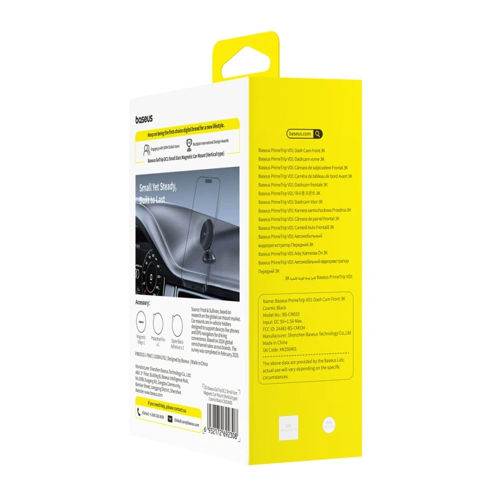 Uchwyt magnetyczny Baseus GoTrip DC1 kompatybilny z MagSafe na szybę/deskę rozdzielczą - czarny