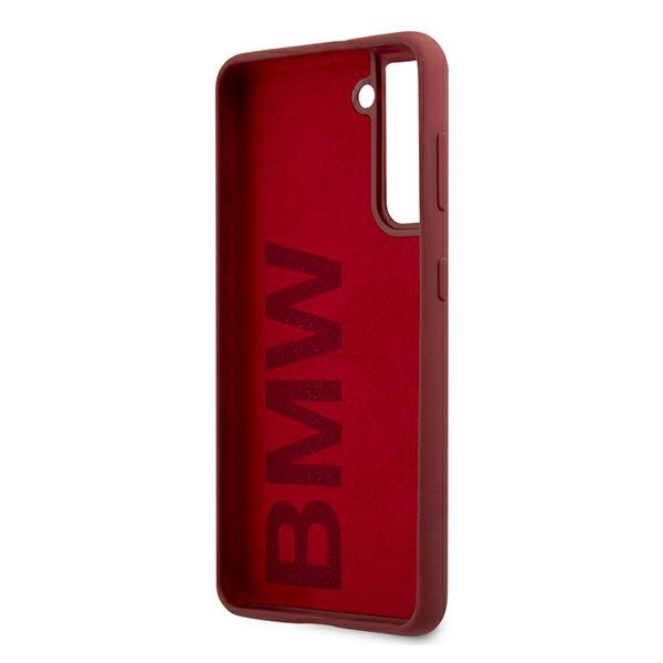  BMW Samsung Galaxy S21 Plus Silicona Signature Logotipo BMHCS21MSLBLRE Rojo Hardcase