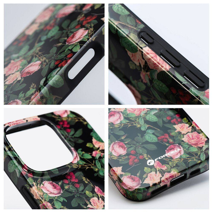 Etui na iPhone 16 Forcell F-Protect Mirage zgodny z MagSafe Military Drop-Test rose drama