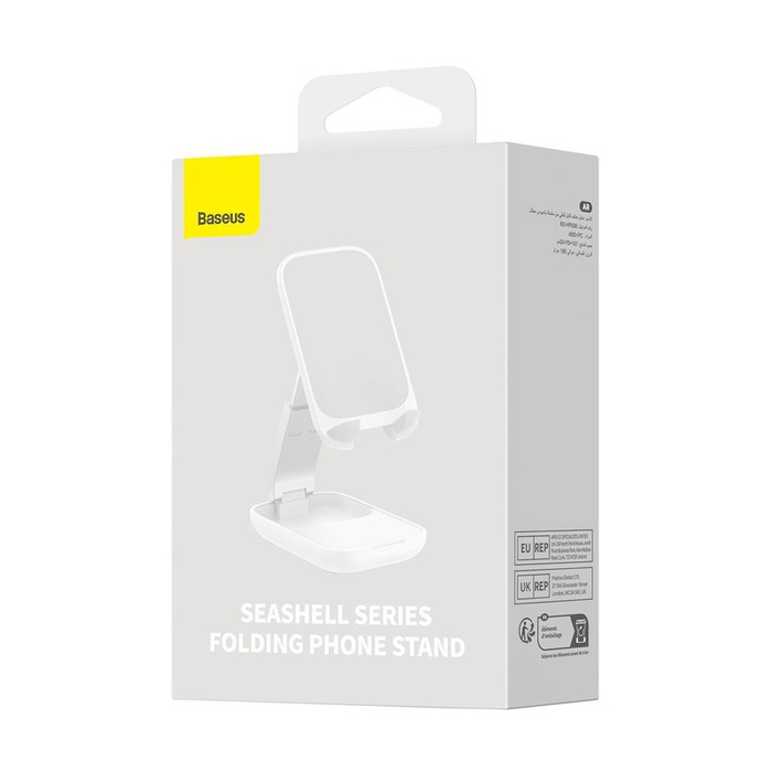 Support de téléphone réglable Baseus Seashell Series - blanc