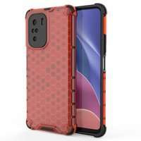 Custodia per armatura a nido d'ape con paraurti in TPU per Xiaomi Redmi K40 Pro+ / K40 Pro / K40 / Poco F3 rosso