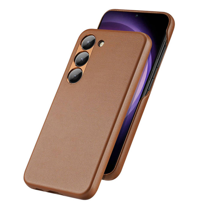 Custodia Dux Ducis Grit per Samsung Galaxy S23+ elegante cover realizzata in similpelle MagSafe marrone