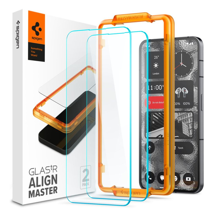 Tempered Glass Spigen Alm Glas.tr 2-pack Nothing Phone 2 Clear