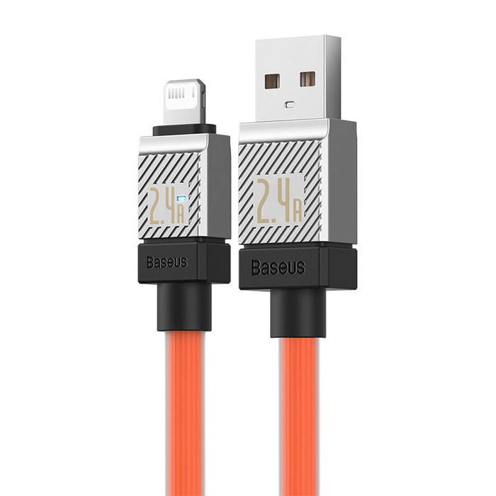 Fast Charging cable Baseus USB-A to Lightning Coolplay Series 1m, 2.4A (orange)