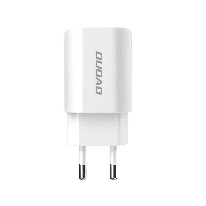 Dudao nabíječka EU 2x USB 5V/2,4A + kabel micro USB bílá (A2EU + Micro bílá)