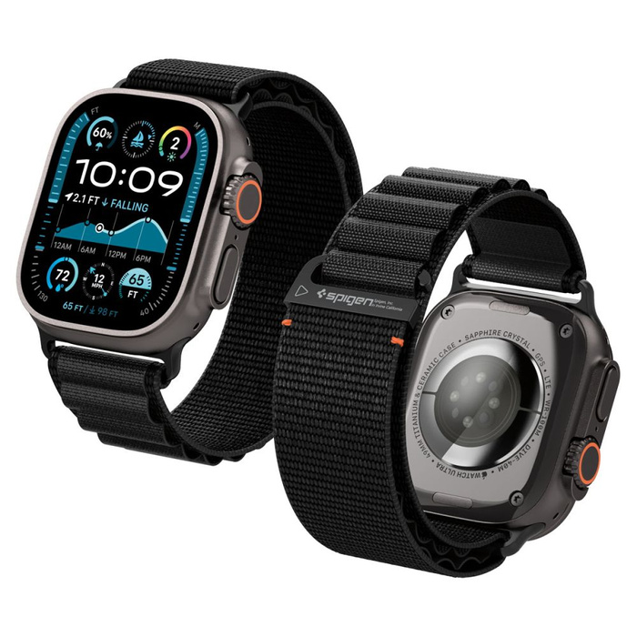 Spigen WBF1 BAND Apple Watch 6 / 7 / 8 / 9 / 10 / SE / ULTRA 1 / 2 (44 / 45 / 46 / 49 MM) BLACK
