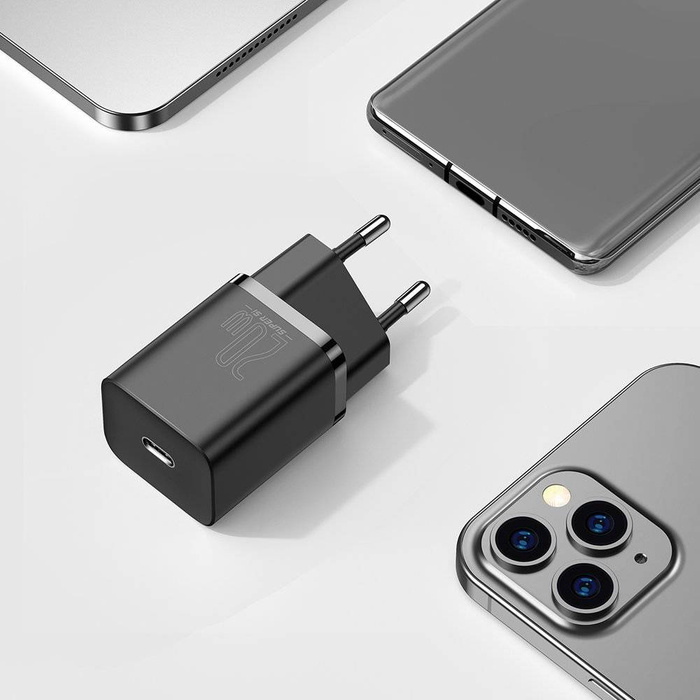 Baseus Super Si 1C rychlá nabíječka USB typu C 20 W Power Delivery bílá (CCSUP-B02)