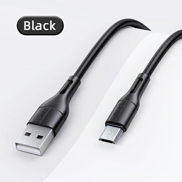 USAMS U68 microUSB 2A Fast Charge cable 1m black/black SJ502USB01 (US-SJ502)