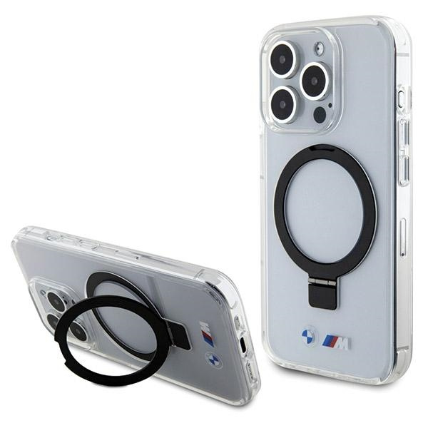 Funda BMW BMHMP15XURST iPhone 15 Pro Max 6.7" transparente/claro durocase Anillo Soporte M Colección MagSafe Case