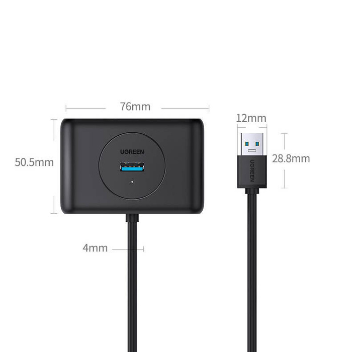 HUB USB multifunzione Ugreen Tipo c - 4 x USB 3.0 1m bianco (CR113)