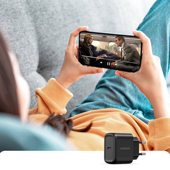 Ugreen USB typ C nabíječka 25W napájení + USB kabel typu C 2m černý (50581)