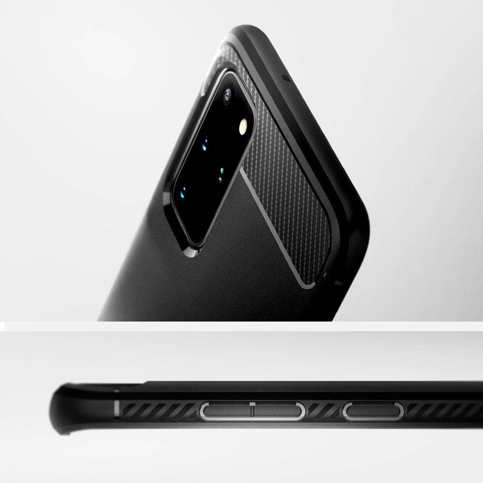 Puzdro SPIGEN Rugged Armor Samsung Galaxy S20 Plus Matte Black Čierne puzdro