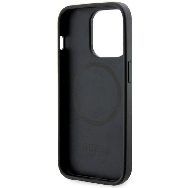 Funda Guess GUHMP14XHGCFSEK iPhone 14 Pro Max 6.7" negro/negro durocase GCube Stripes MagSafe Case