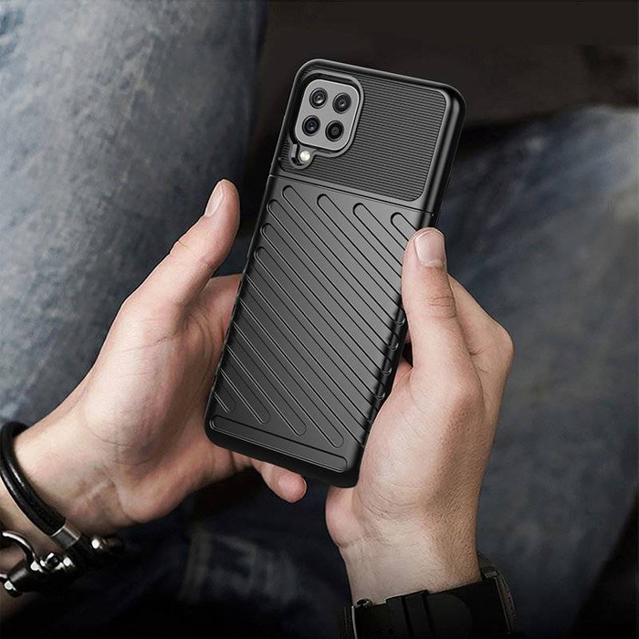 Thunder Case Flexibel Robuste Panzer Handyhülle TPU Schutzhülle für Samsung Galaxy A22 4G schwarz