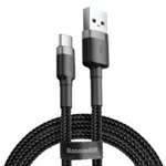 Baseus Cafule Cable odolný nylonový kabel USB / USB-C QC3.0 3A 0,5M černo-šedý (CATKLF-AG1)