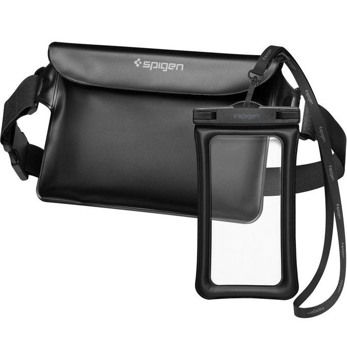 Spigen A621 UNIVERSAL WASSERDICHT Case &amp; GÜRTELTASCHE SCHWARZ