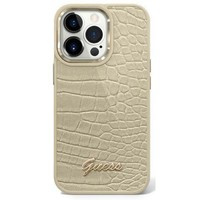 Case GUESS Apple iPhone 14 Plus Croco Collection Gold Hardcase