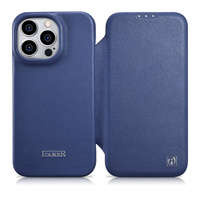 iCarer CE Premium Leather Folio Case pro iPhone 14 Pro Max Flip Magnetic MagSafe Blue (WMI14220716-BU)