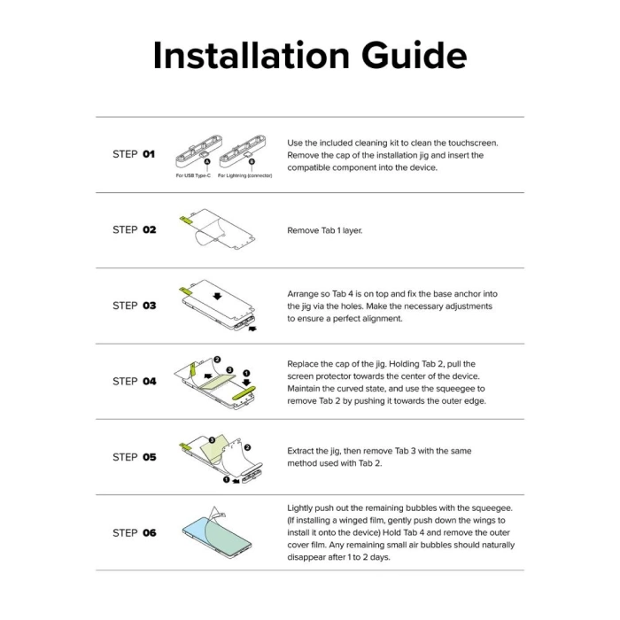Ringke Dual Easy Wing protector de pantalla Samsung Galaxy S23 Ultra (2 piezas) + kit de montaje