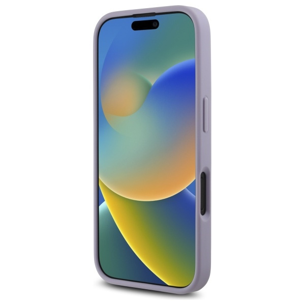 Etui Guess iPhone 16 6.1" jasnofioletowy/light purple hardcase Quiled Metal Logo