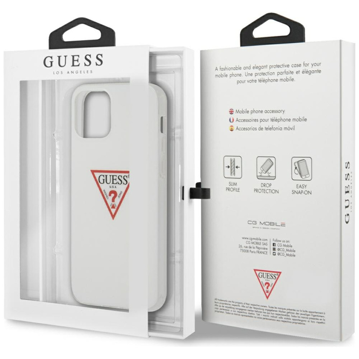 Cover GUESS Apple iPhone 12 12 Pro Triangle Collection GUHCP12MPCUCTLWH Bianco Hardcase