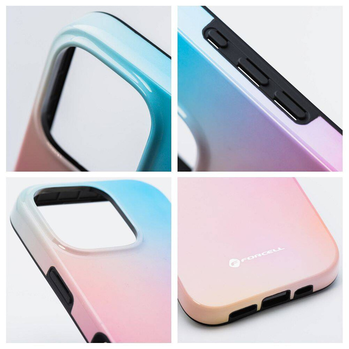 Etui na iPhone 16 Forcell F-Protect Mirage zgodny z MagSafe Military Drop-Test pinky blue